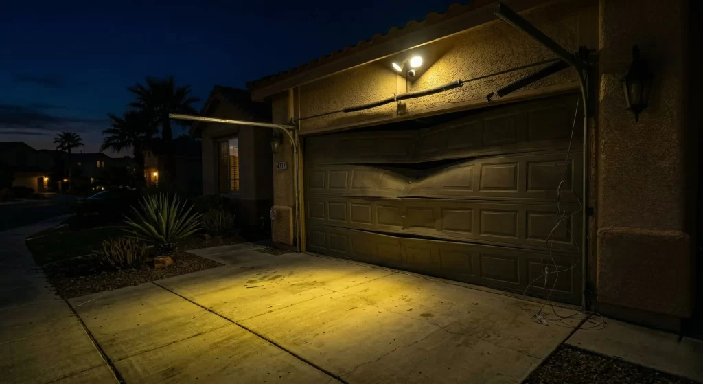 Broken Garage Door Overnight in Las Vegas