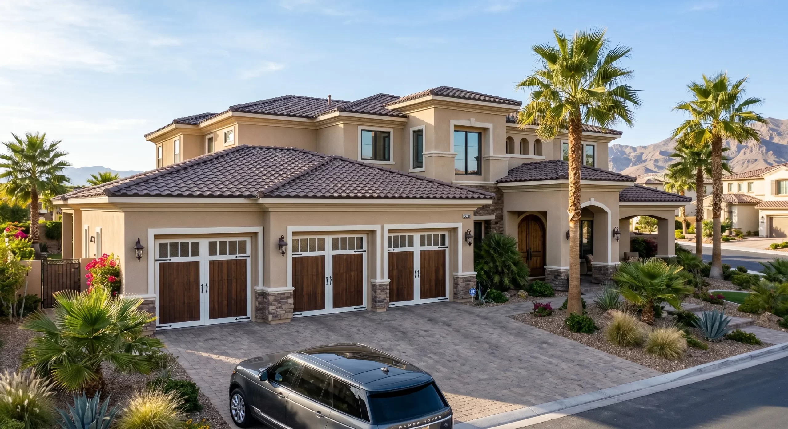 large home three car garage door repair Las Vegas