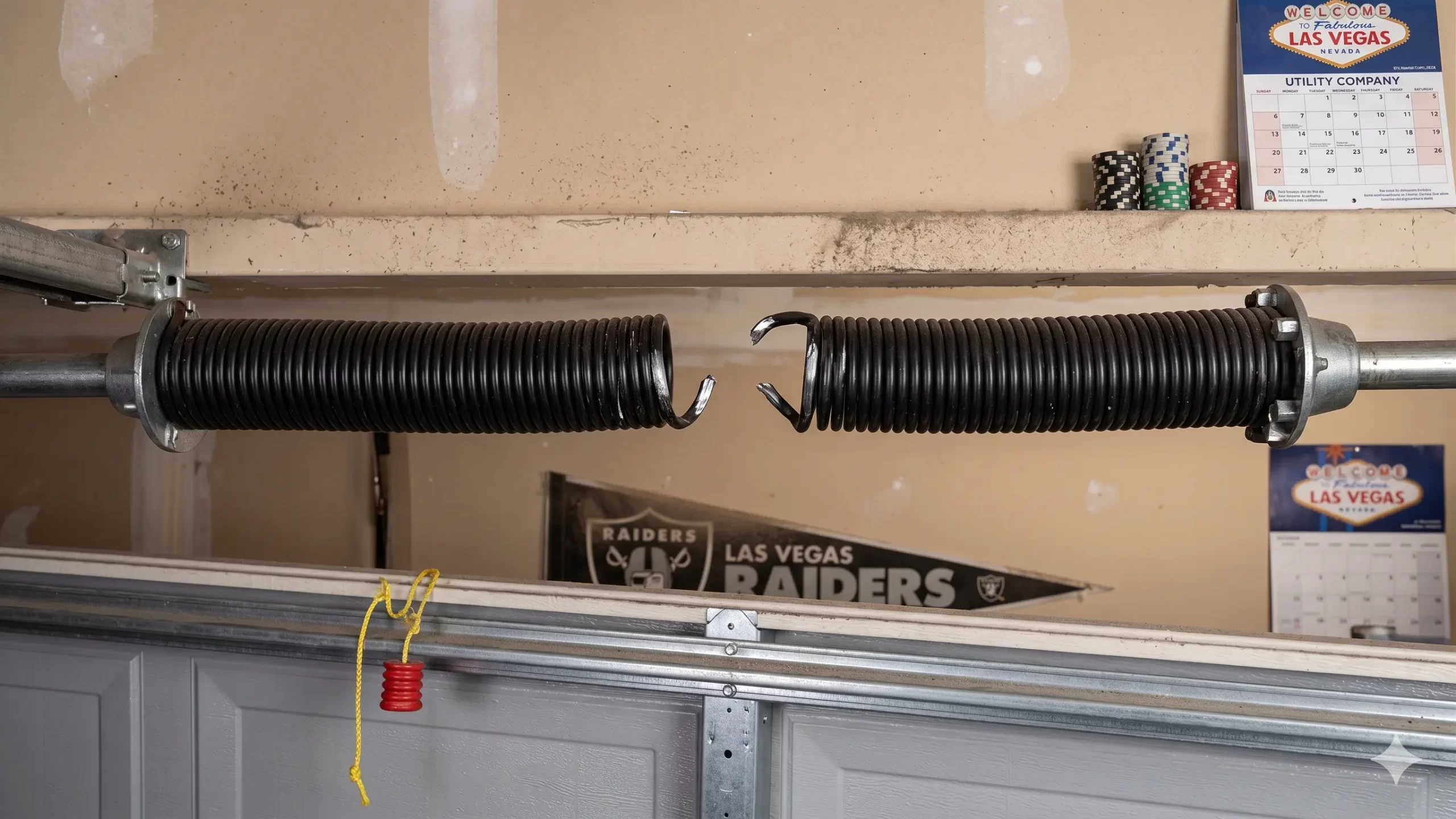 broken garage door torsion spring Las Vegas