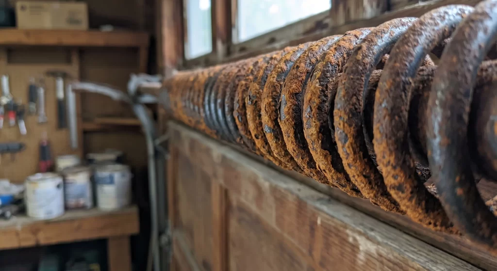 rusted garage door spring coils Las Vegas 