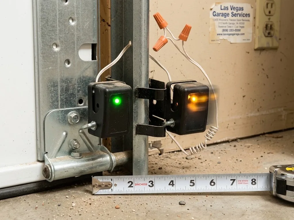 garage door sensor blinking not working Las Vegas